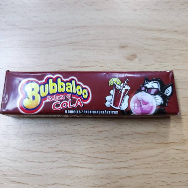 <a href="https://kimycaramels.com/producto/trident-60-minutes-hierbabuena/">Bubbaluu sabor a cola</a>