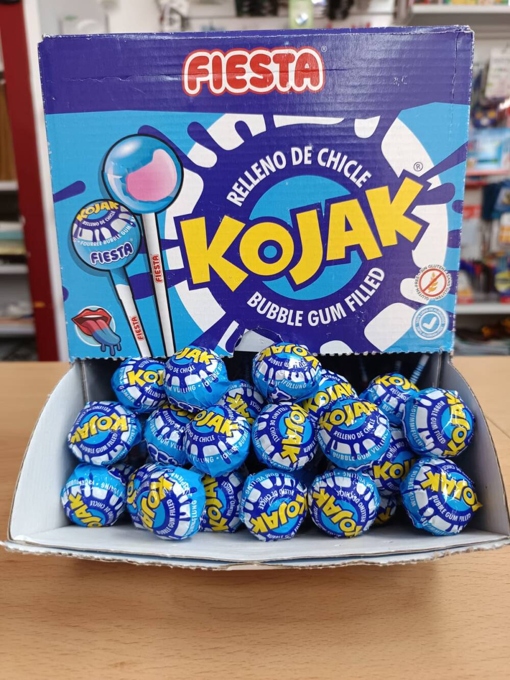 Kojak pintalengua relleno de chicle