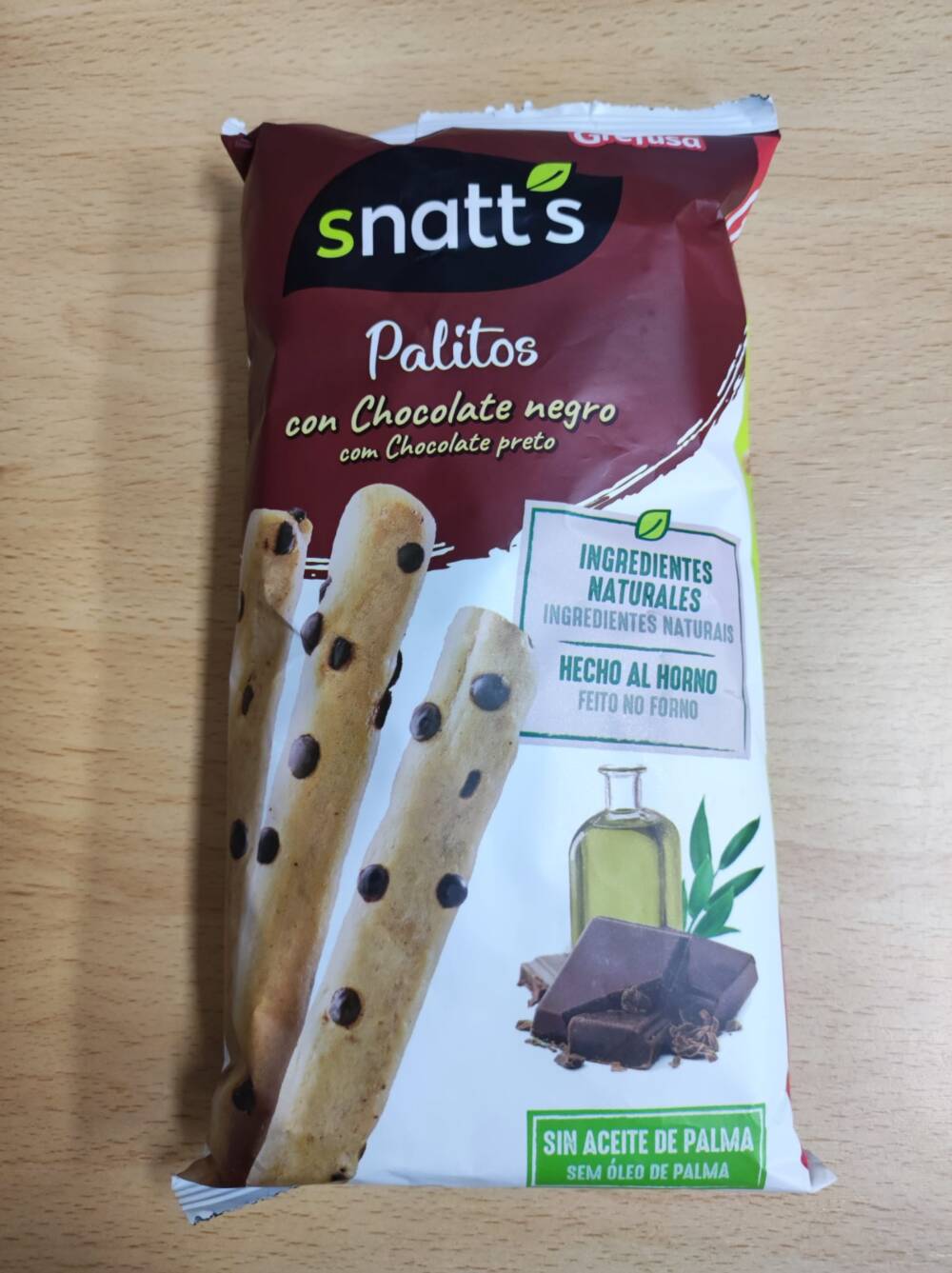 Palitos con chocolate negro