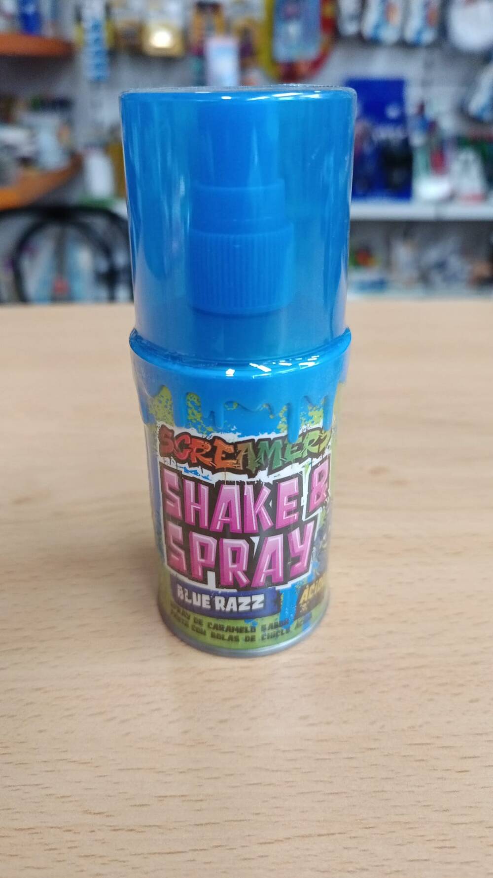 screamers shake y spray blue razz